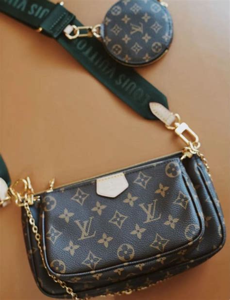 lv bag green strap.